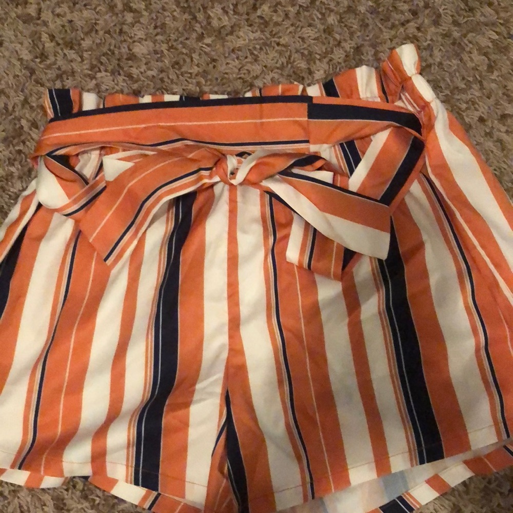 Blue,white and orange shorts